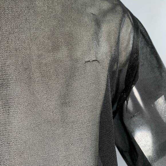 CALVIN KLEIN COLLECTION Size XS Wilson Black Mesh T-Shirt Dress - Picture 6 of 16